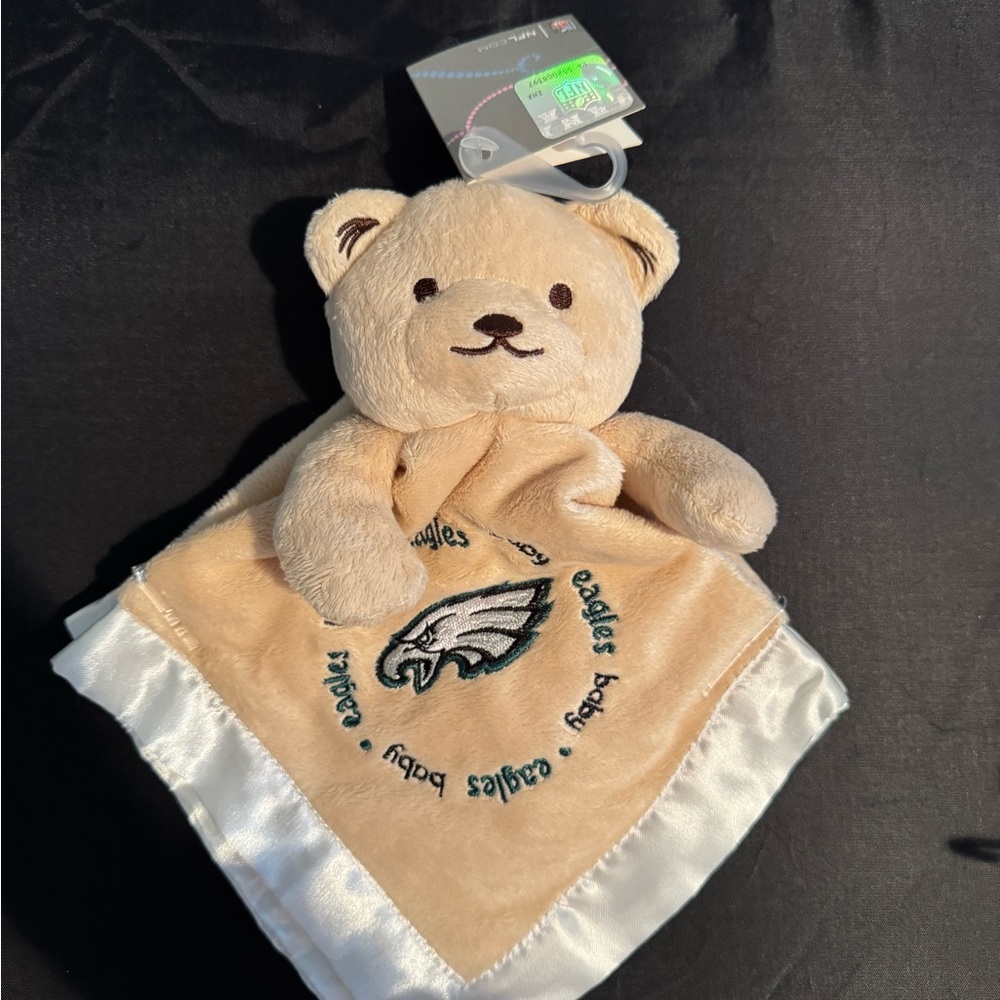 NFL Philadelphia Eagles Beige Teal Silver Baby Plush